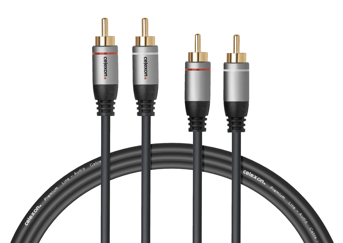 celexon 2x Cinch Stereo Audiokabel - Professional Line