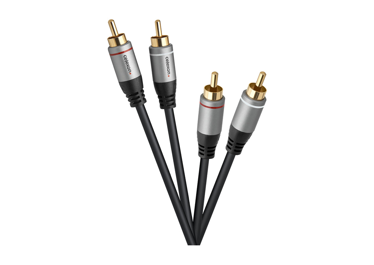 celexon 2x Cinch Stereo Audiokabel - Professional Line