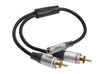 celexon 2x cinch to 3.5mm stereo jack M/F audio adapter 0.25m - Professional Line arranged in loops