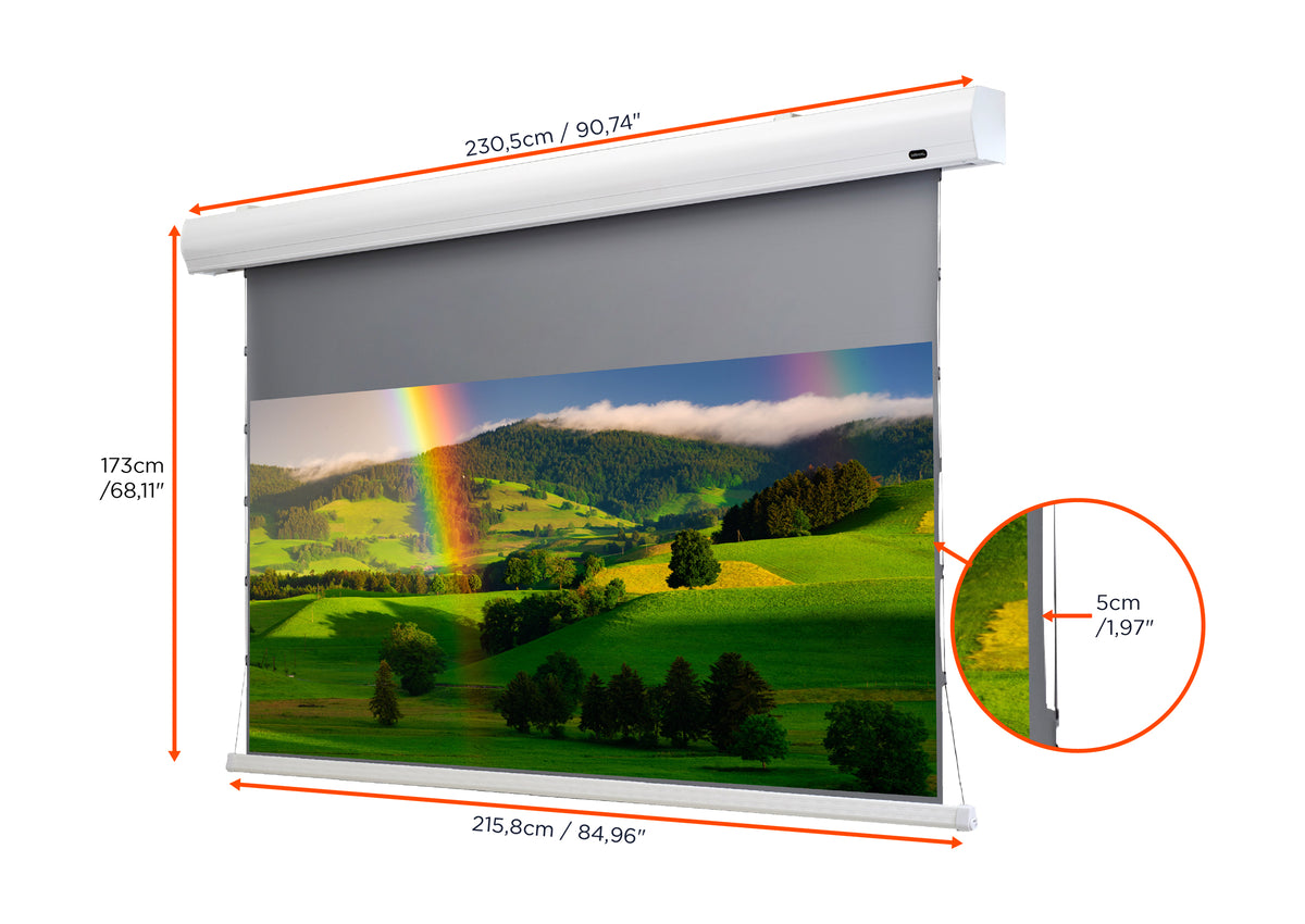 celexon HomeCinema Hochkontrastleinwand Tension - Dynamic Slate ALR