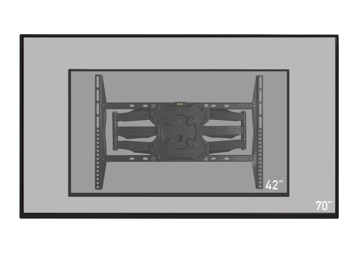 Frontal view of the celexon TV Mount Adjust-S70460 with suggested displays
