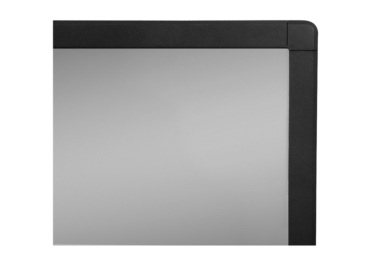 Close-up of the corner of the celexon CLR HomeCinema Performance UST high contrast fixed frame projector screen