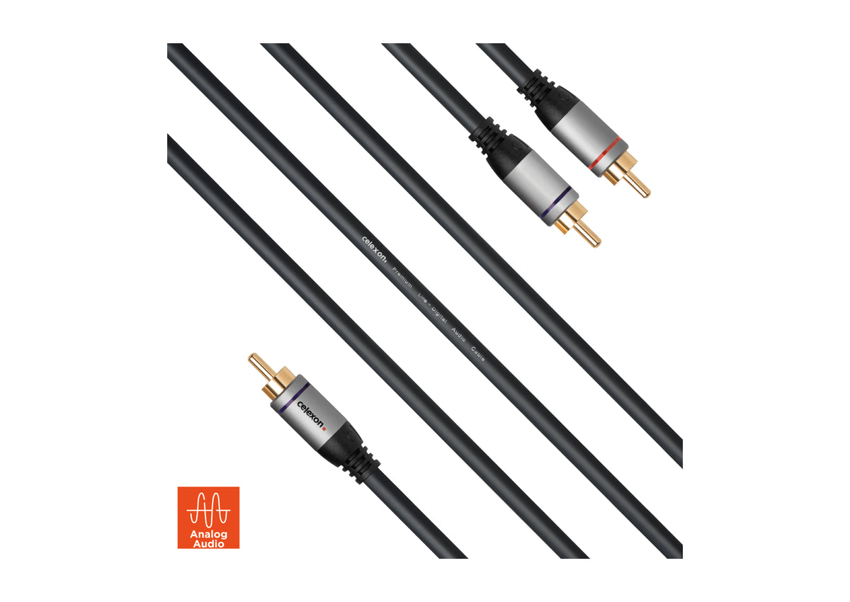 celexon Cinch auf 2x Cinch Audiokabel - Professional Line