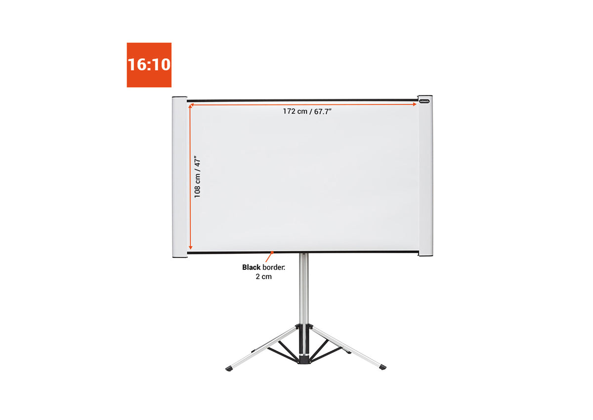 celexon Dual-Format Stativleinwand Mobil Expert 4:3/16:10 - 172 x 108cm 80"
