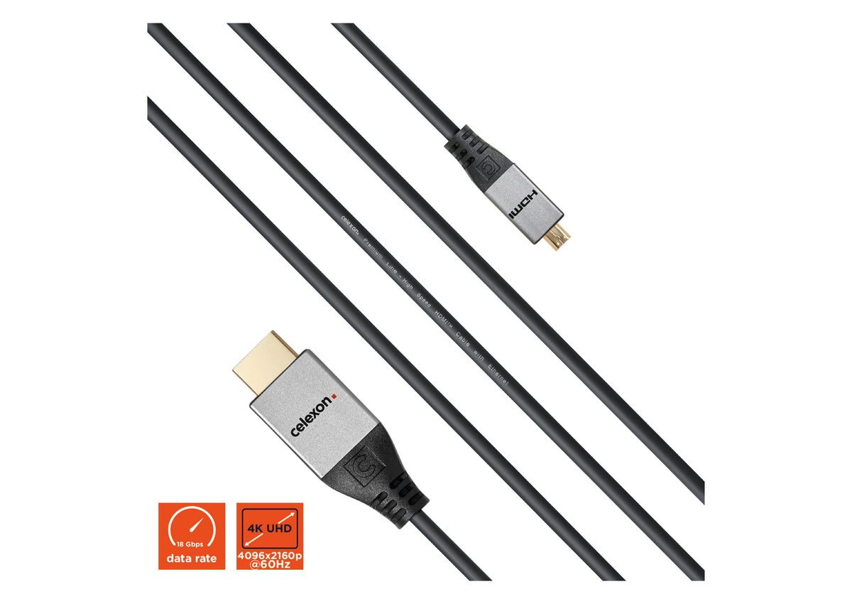 celexon kabel HDMI do Micro HDMI z Ethernetem - 2.0a/b 4K - Professional Line