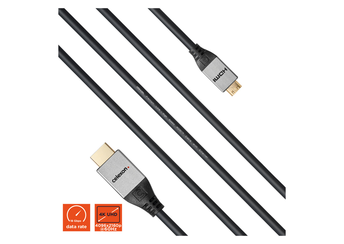 celexon kabel HDMI do Mini HDMI z Ethernetem - 2.0a/b 4K - Professional Line