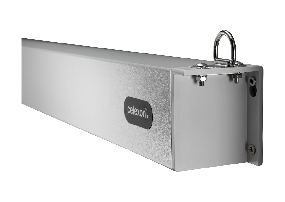 Close-up of the housing of the celexon Projector screen Electric Professional Plus