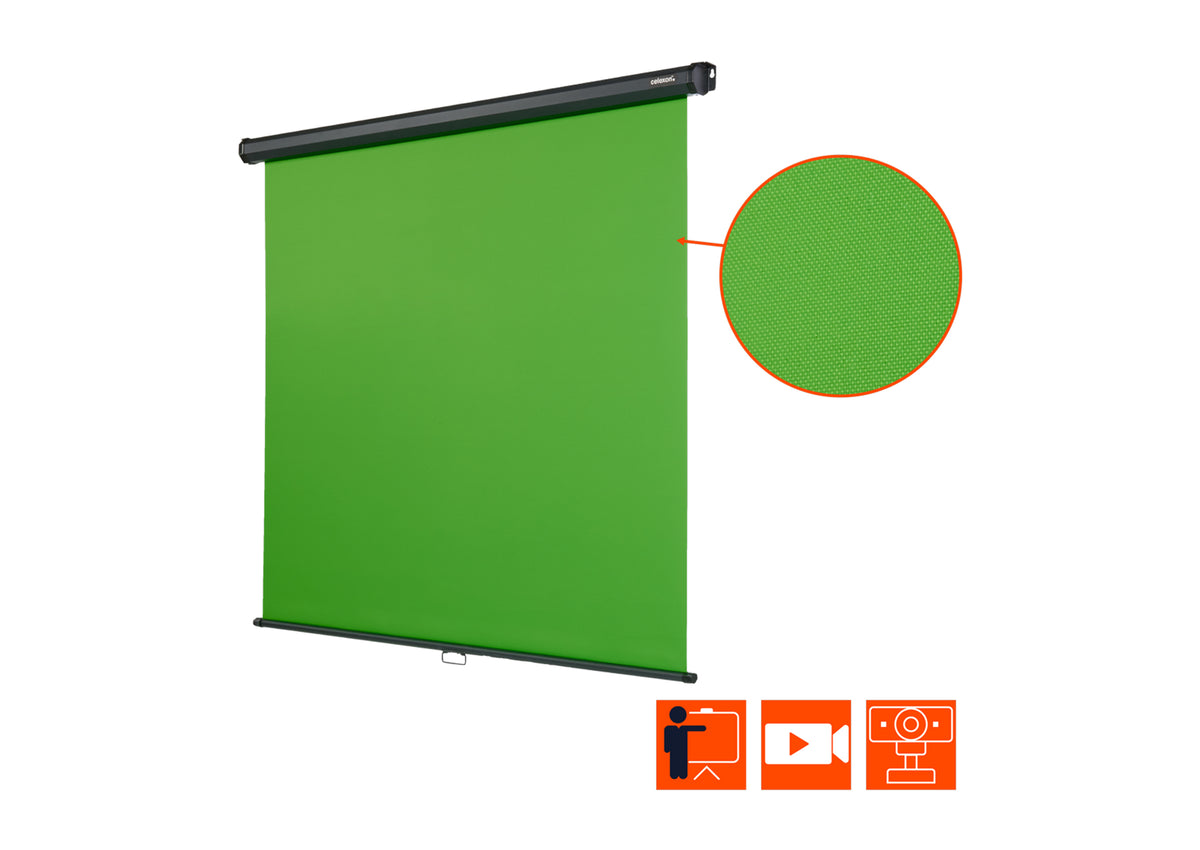 celexon manuell projektorduk Green Screen 200 x 190 cm
