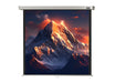 Frontal view of the celexon Projector screen Manual Professional with a projection showing a Icy mountain landscape