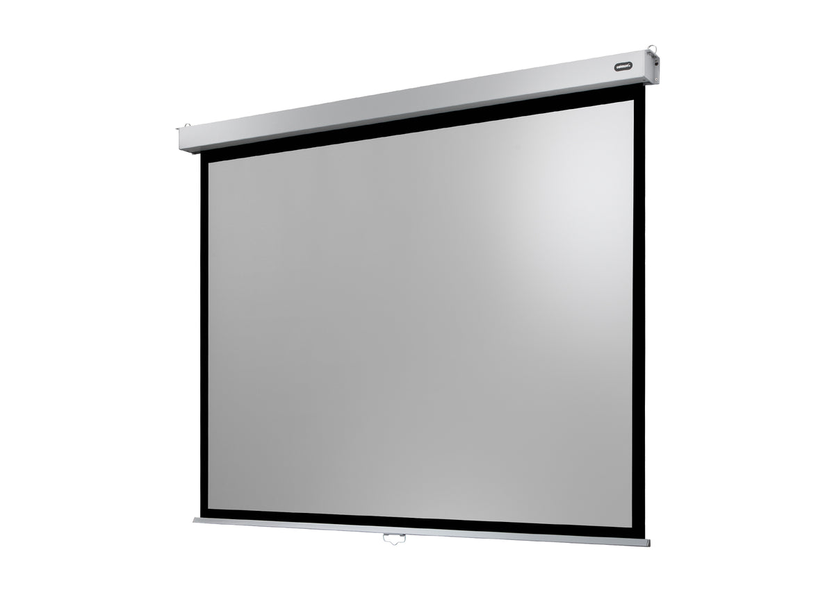 Frontal angled view of the celexon Projector screen Manual Professional Plus without projection