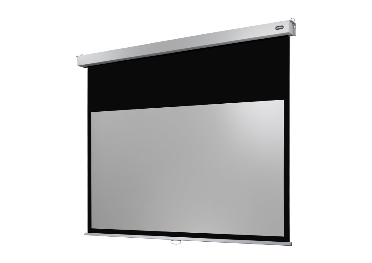 Frontal angled view of the celexon Projector screen Manual Professional Plus without projection