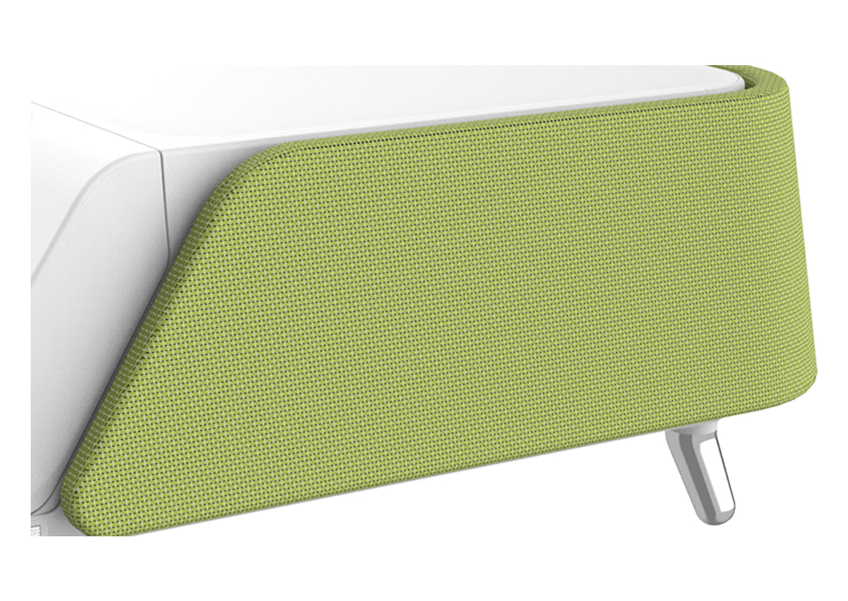 Close-up of the side view of the celexon Professional UV Monitor Station ME1730 in green
