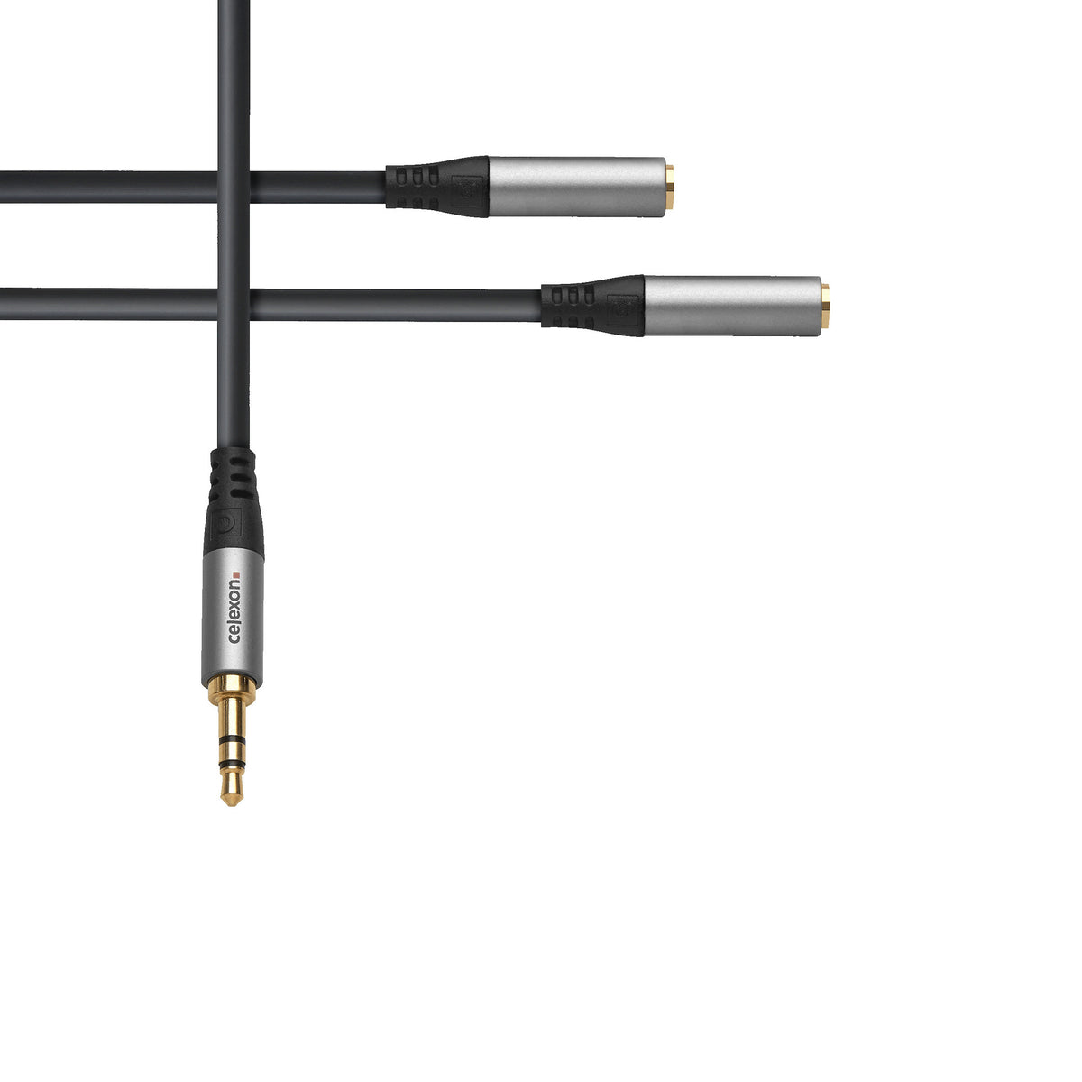 celexon 3,5mm teleplugg till 2x 3,5mm teleplugg M/F ljudadapter 0,25m - Professional Line