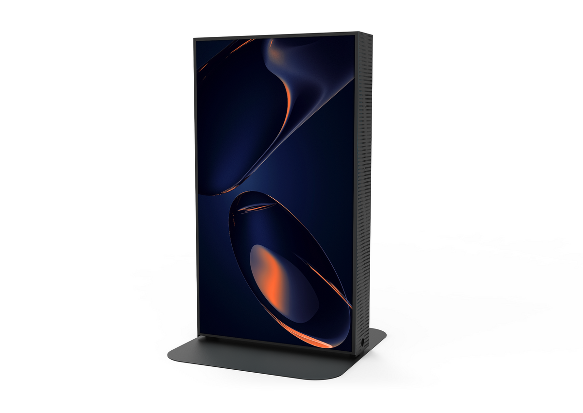 Frontal view of the Display stand celexon x Sony The Retailer