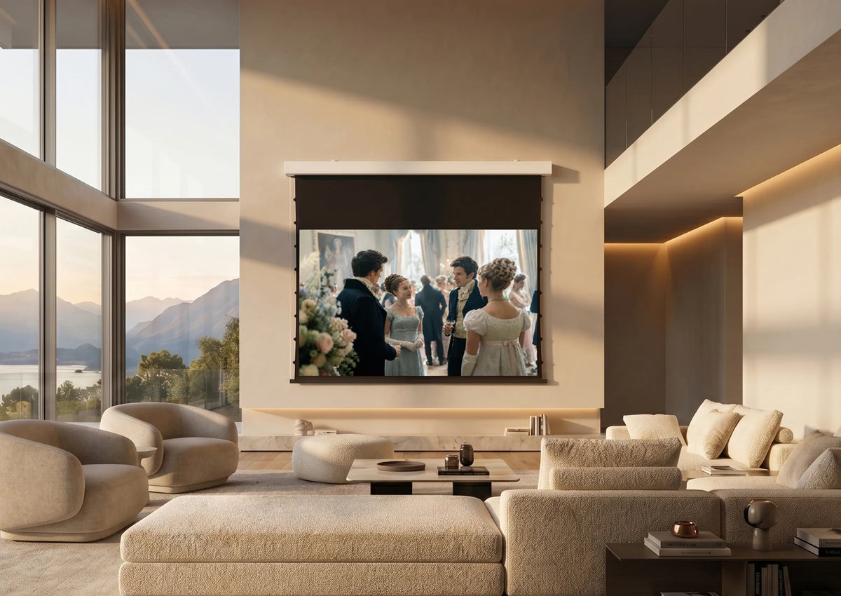 celexon GREYVISION Premium Plus Leinwand Motor Tension