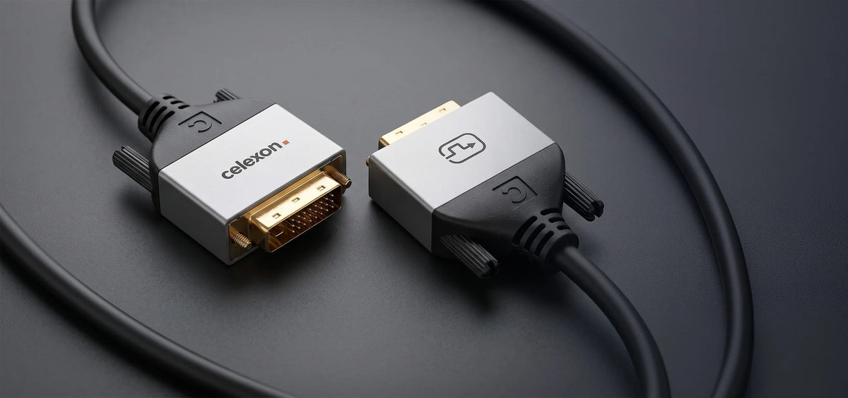 celexon DVI Dual Link Cable - Professional Line in front of a dark background