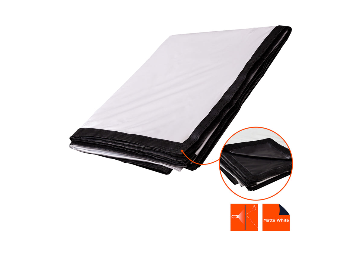 Folded projection fabric for the celexon inflatable outdoor projector screen INF200