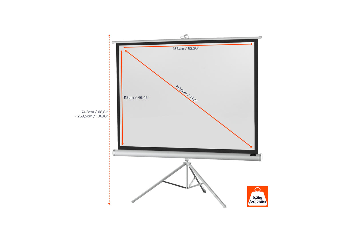 celexon Stativleinwand Economy - White Edition
