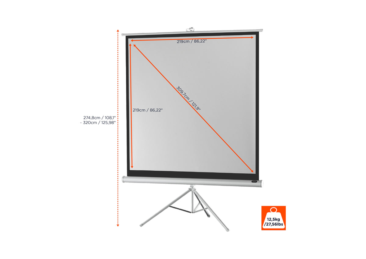 celexon Stativleinwand Economy - White Edition