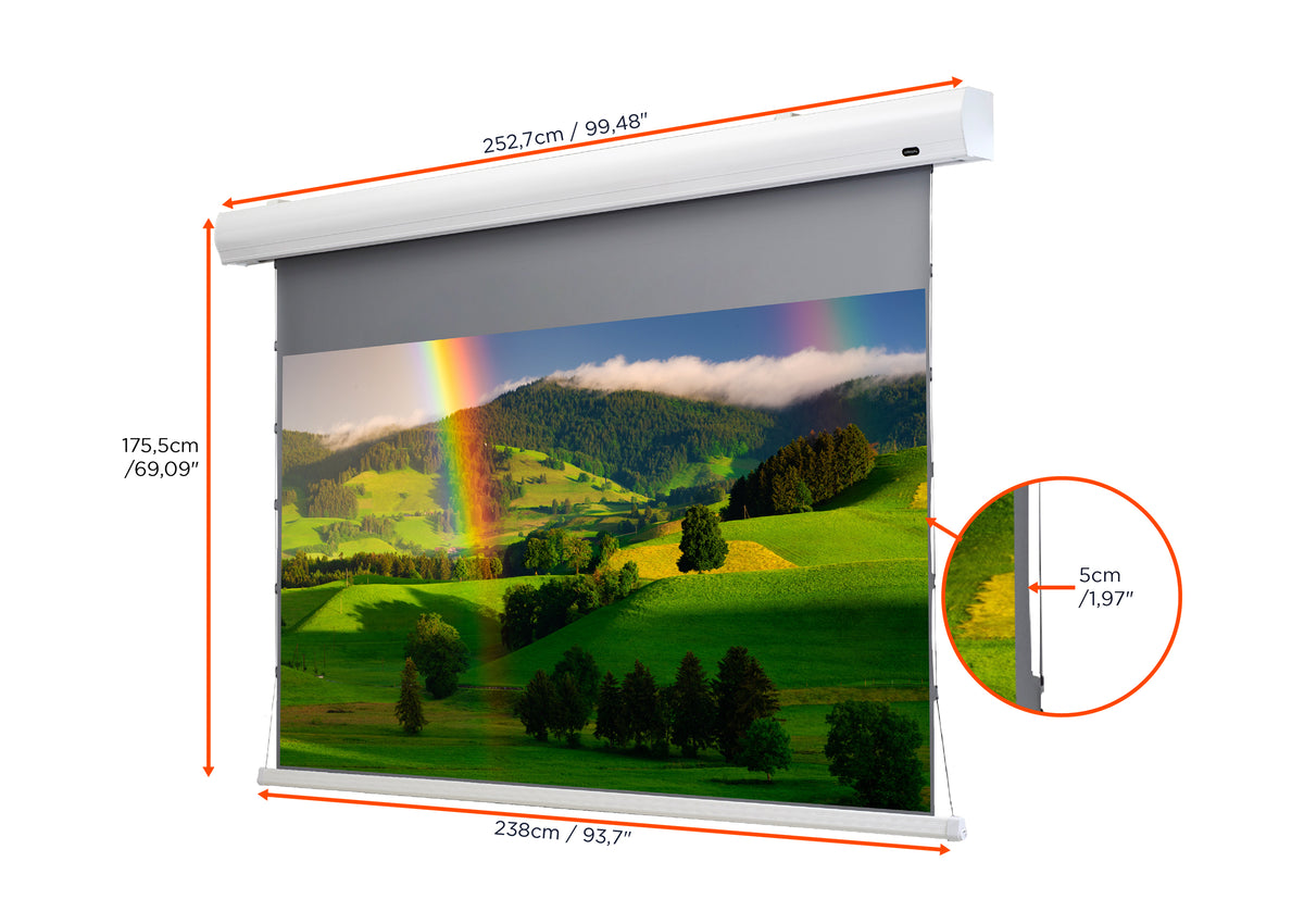celexon HomeCinema Hochkontrastleinwand Tension - Dynamic Slate ALR