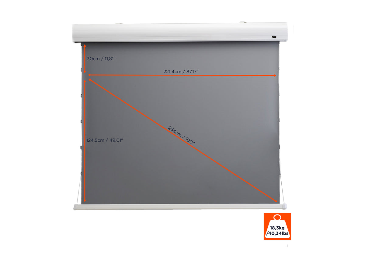 celexon HomeCinema Hochkontrastleinwand Tension - Dynamic Slate ALR
