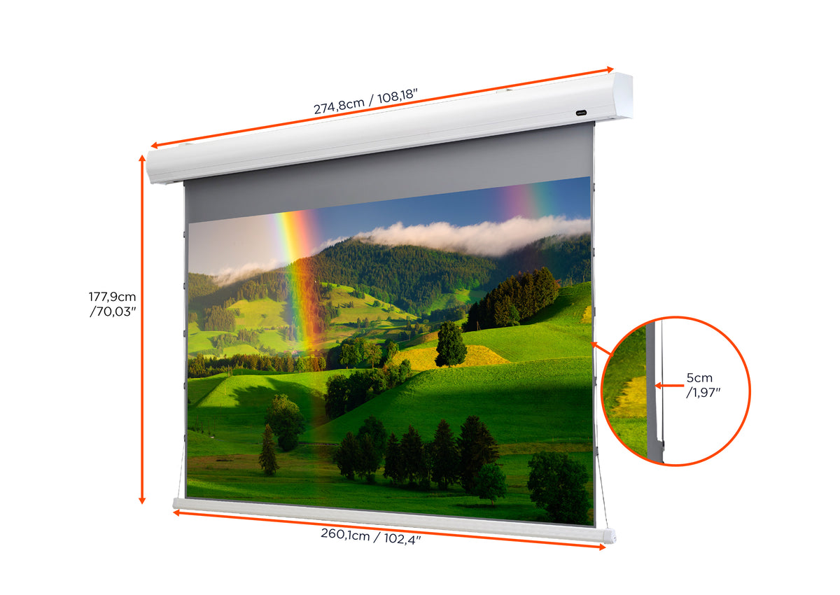 celexon HomeCinema Hochkontrastleinwand Tension - Dynamic Slate ALR