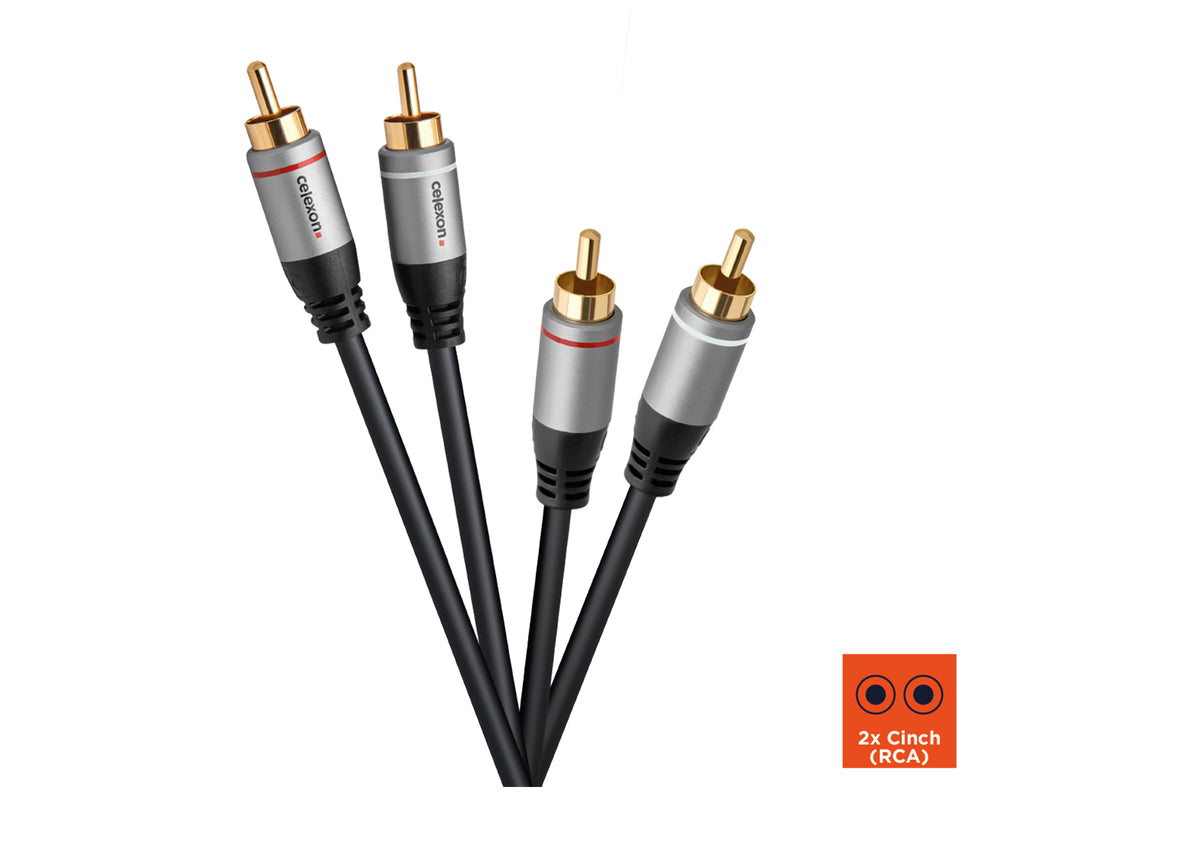 celexon 2x Cinch Stereo Audiokabel - Professional Line