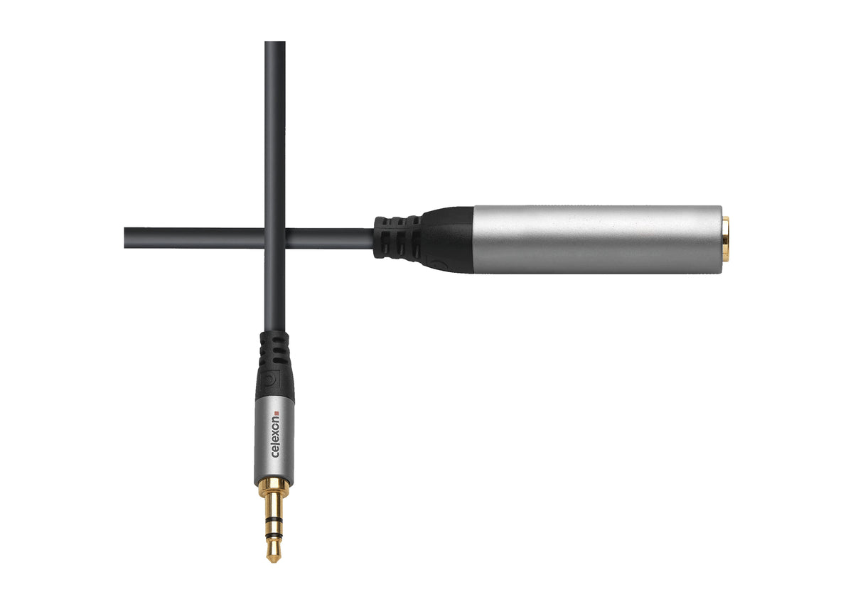 celexon 3,5 mm teleplugg  till 6,3 mm teleplugg  M/F ljudadapter 0,25 m - Professional Line