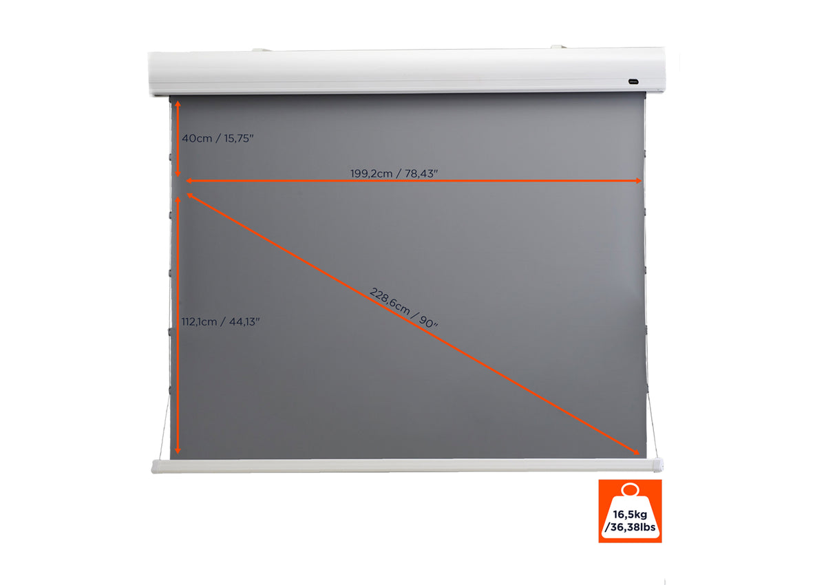 celexon HomeCinema Hochkontrastleinwand Tension - Dynamic Slate ALR