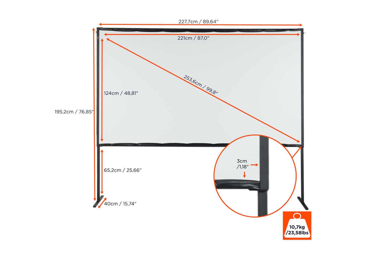 celexon basic line Faltrahmenleinwand
