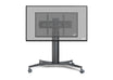 Frontal view of the celexon Expert electric height adjustable display trolley Adjust-42100MB - 70cm with suggested displays