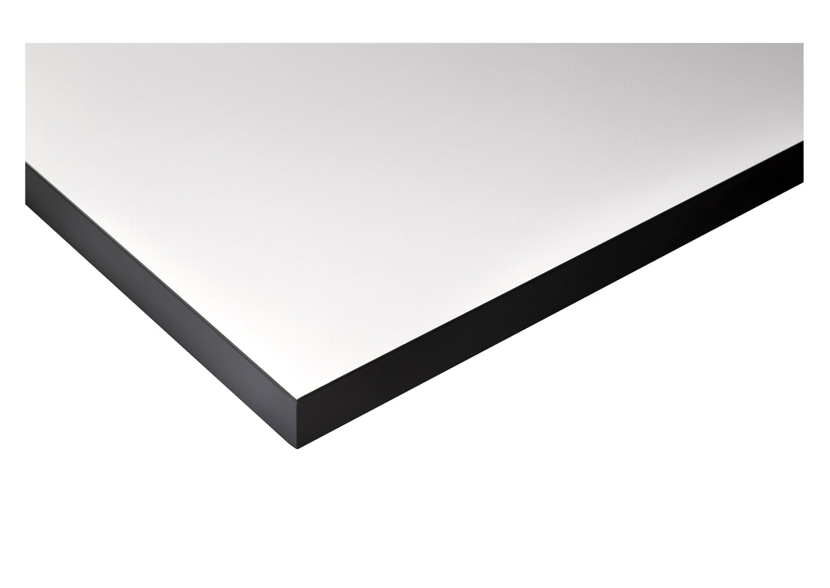 celexon HPL Table Top in White with a black border