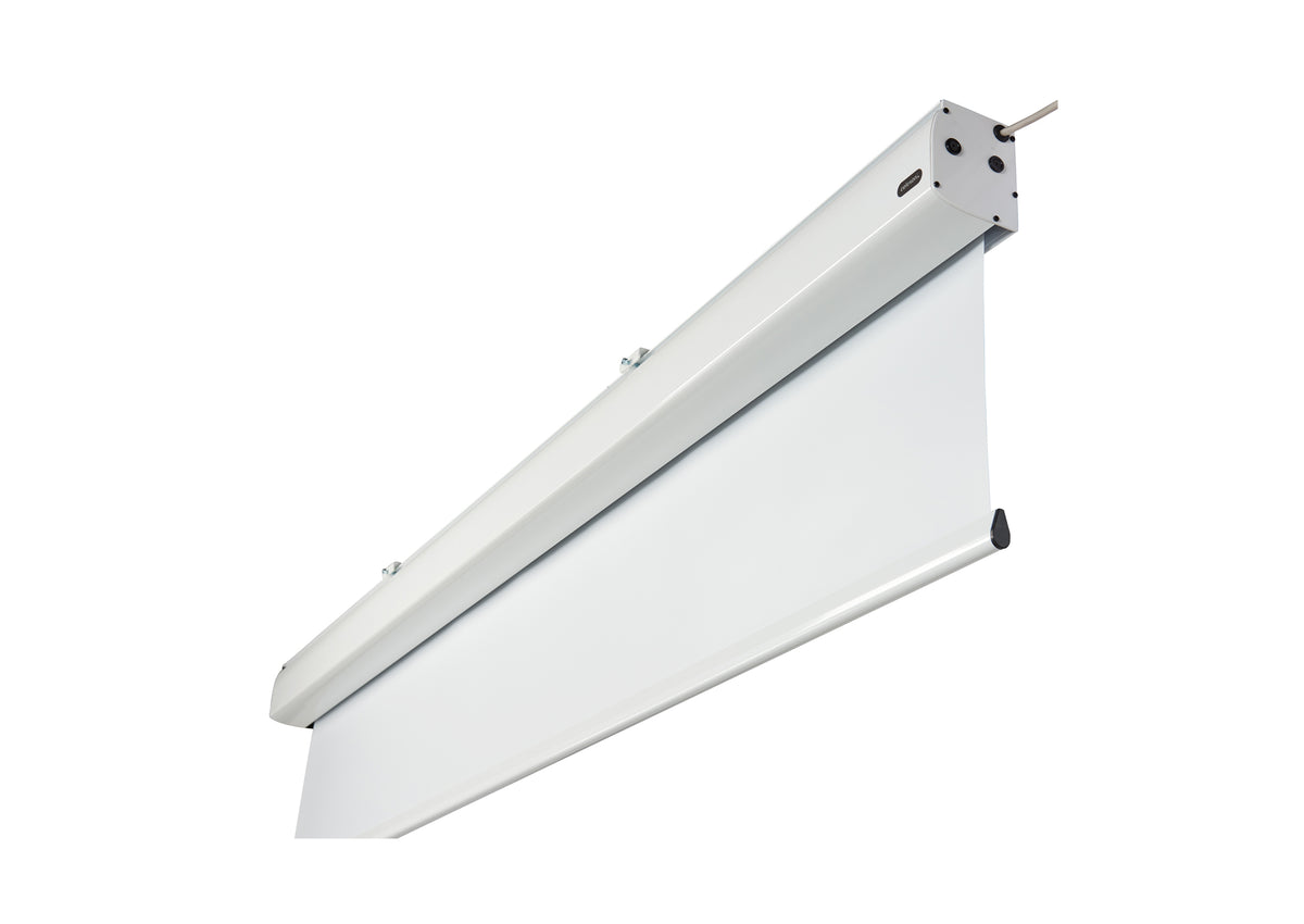Side front view of the slightly extended of the celexon Projector Screen Electric Expert