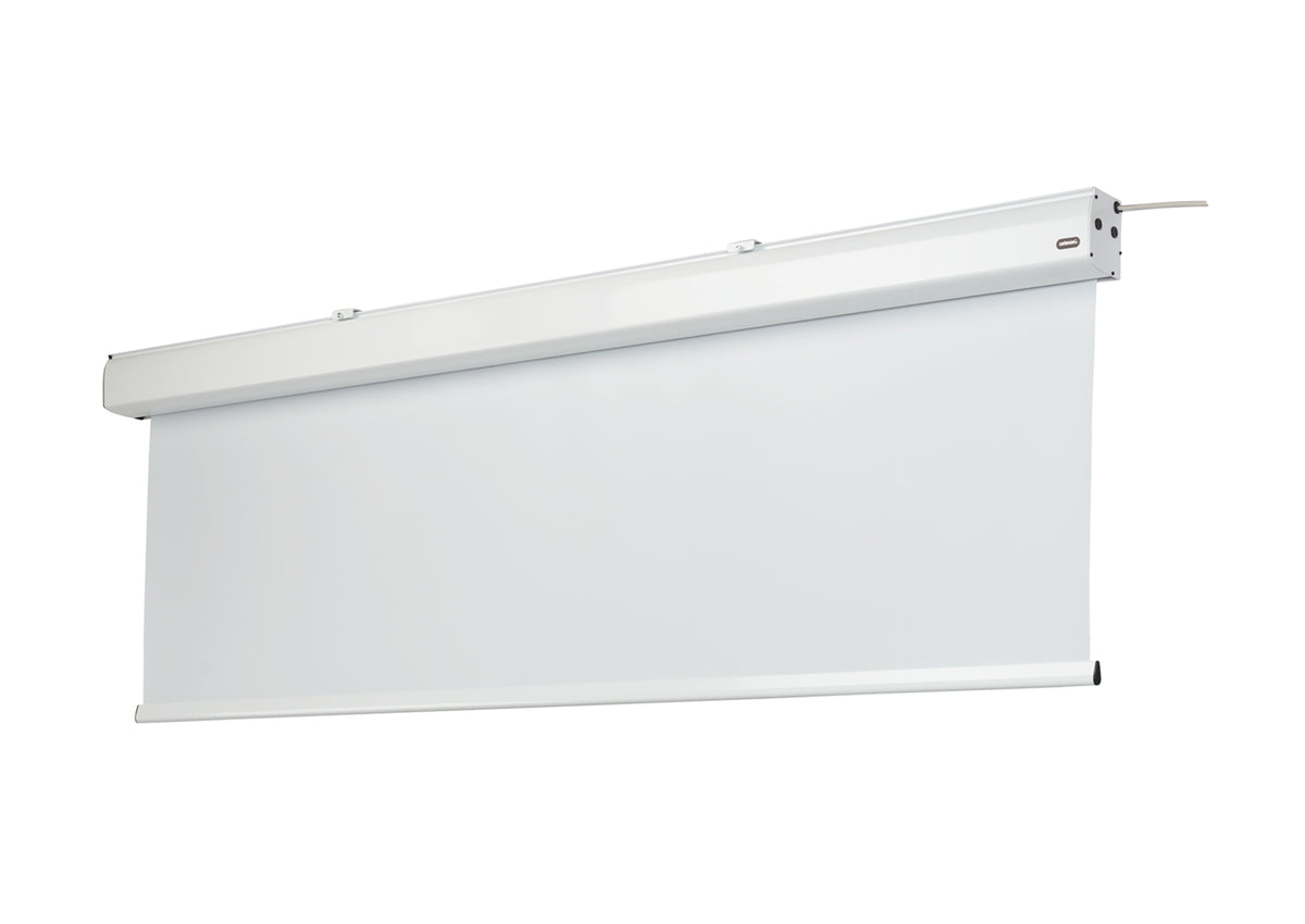 Side front view of the slightly extended of the celexon Projector Screen Electric Expert 
