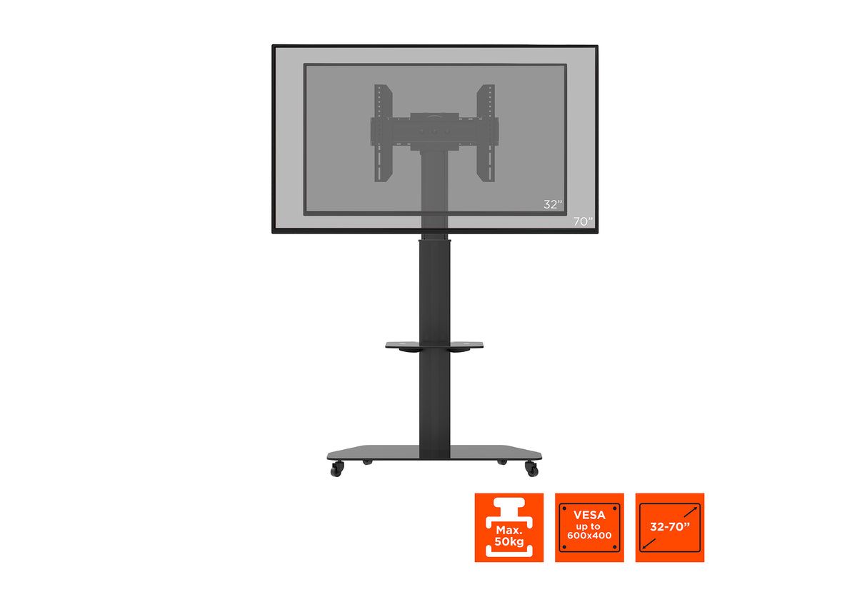 celexon Professional höhenverstellbarer Display Rollwagen Adjust-3770MP