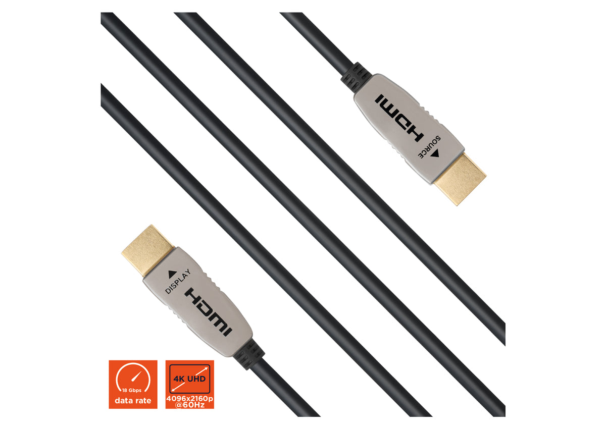 celexon UHD Optical Fibre HDMI 2.0b Aktywny kabel, czarny
