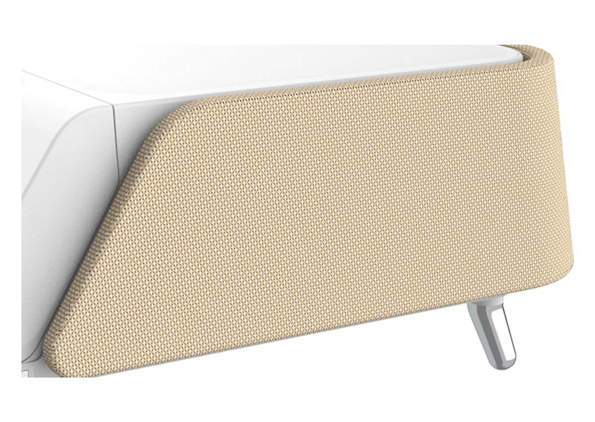 Close-up of the side of the celexon Professional UV Monitor Station ME1730 in beige 