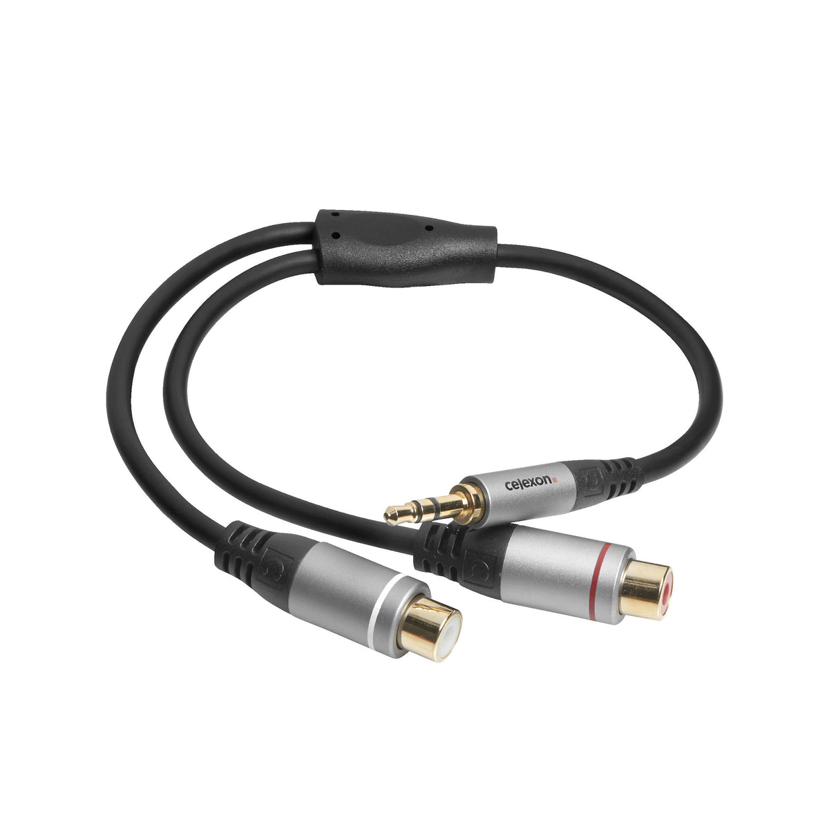 celexon 3,5mm teleplugg till 2x Cinch M/F Audioadapter 0,25m - Professional Line