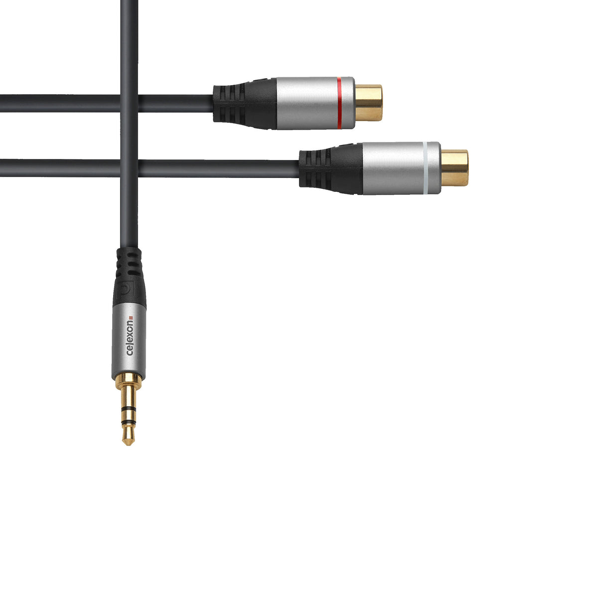 celexon 3,5mm teleplugg till 2x Cinch M/F Audioadapter 0,25m - Professional Line