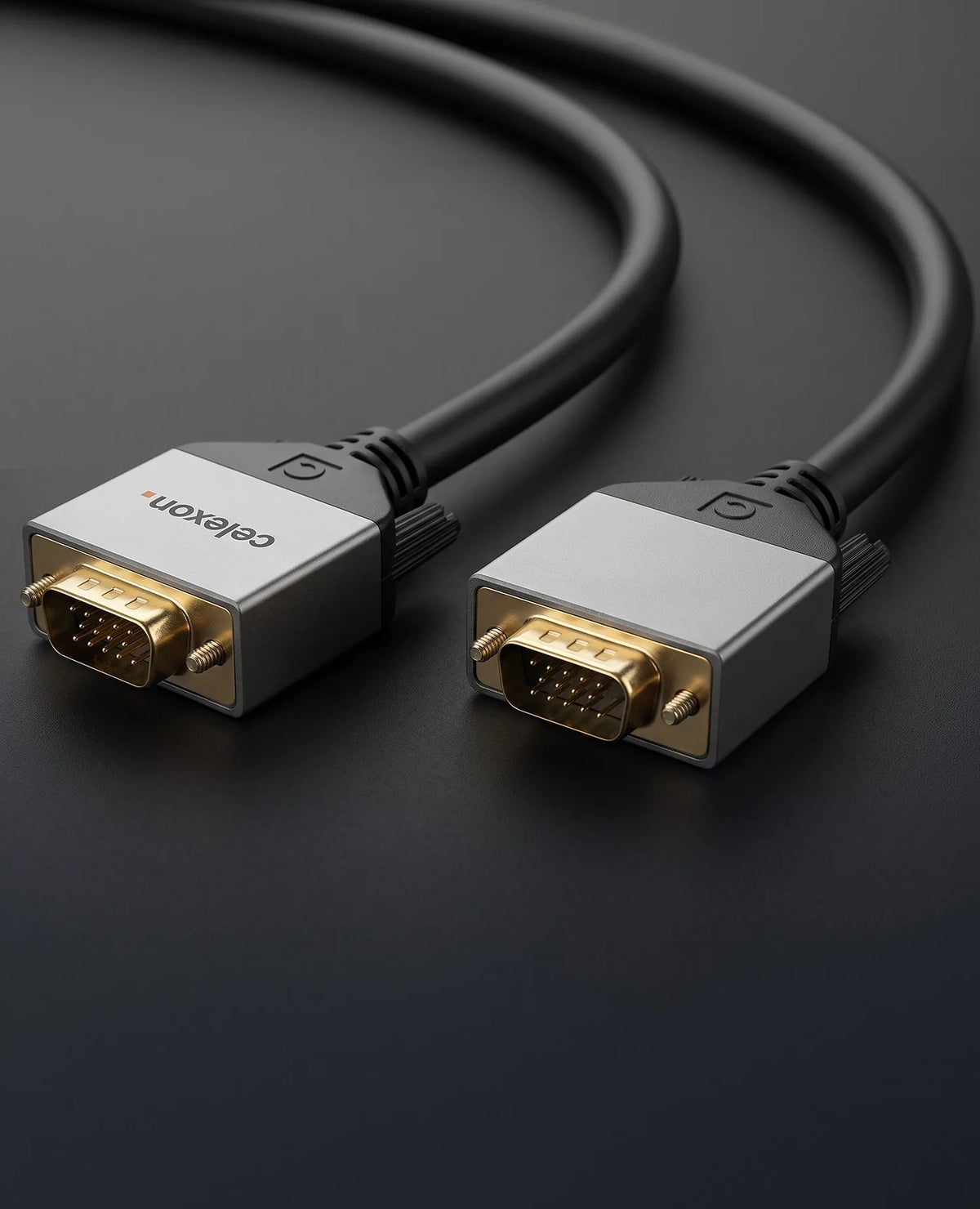 celexon VGA cable - Professional Line in front of a dark background