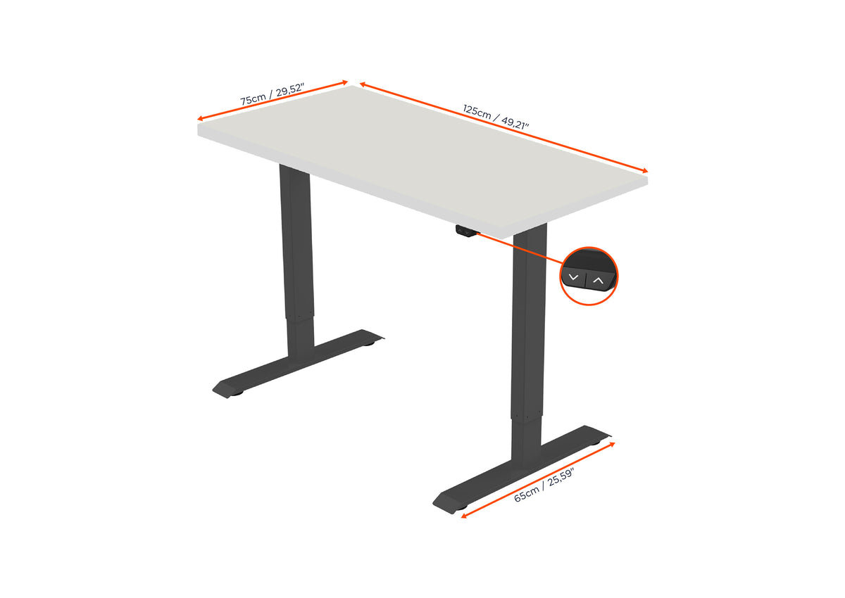 celexon elektrisch höhenverstellbarer Schreibtisch Economy eAdjust-71121 - inkl. Tischplatte