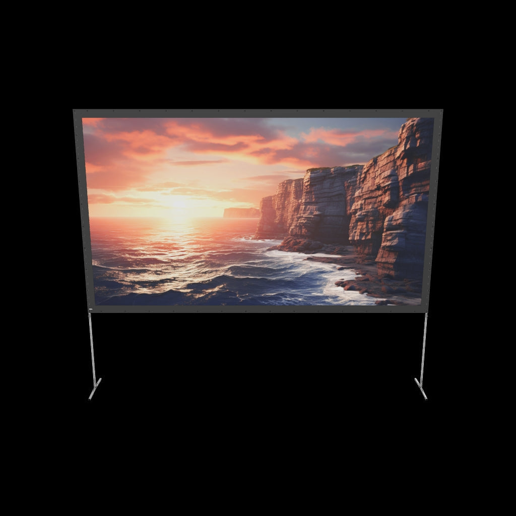3d/AR Model of the celexon Folding Frame Projector screen 406 x 228cm Mobile Expert, front projection