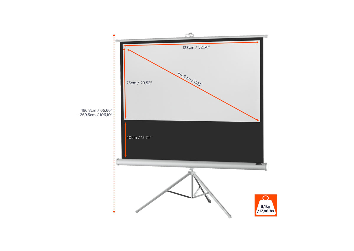 celexon Stativleinwand Economy - White Edition