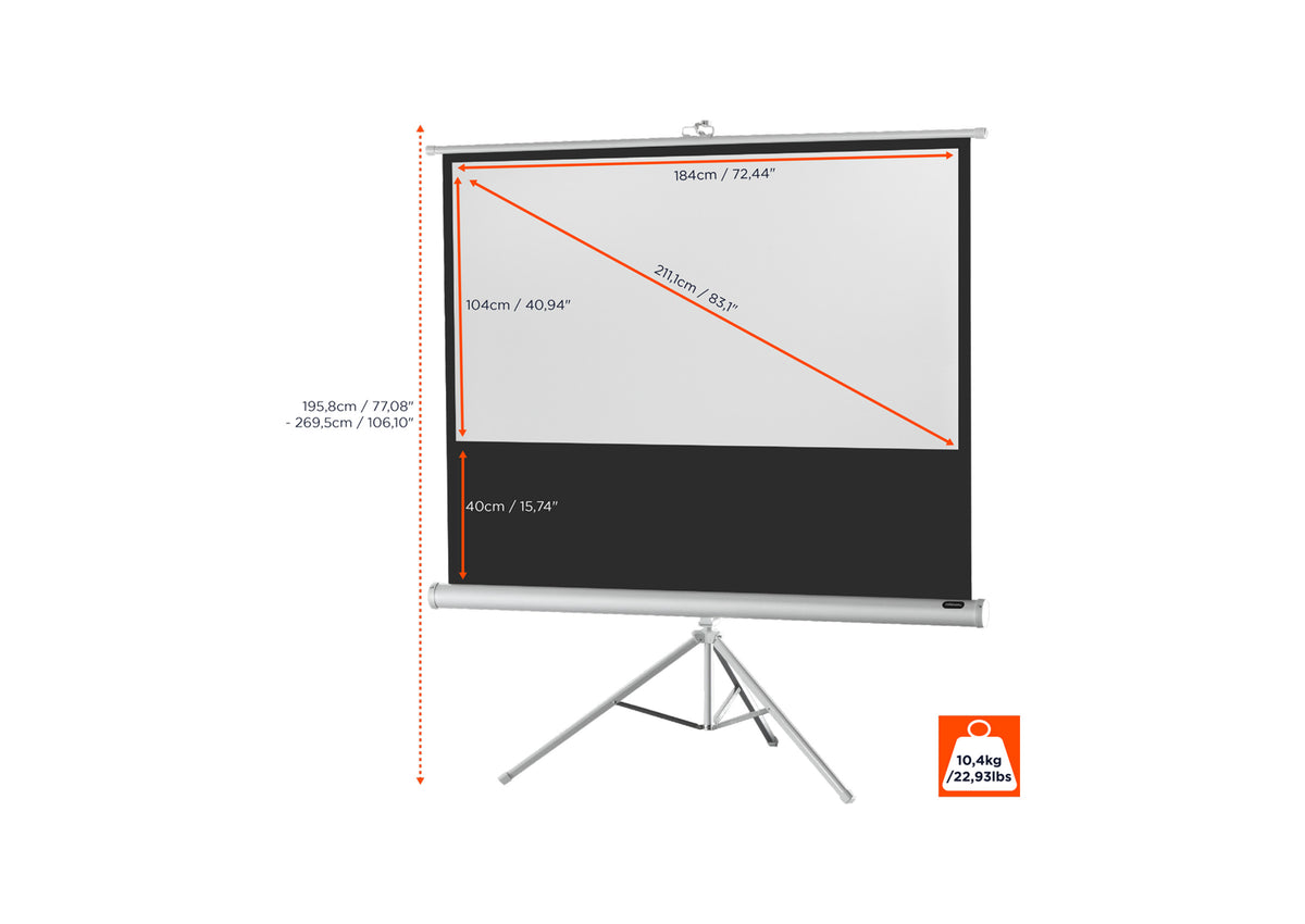 celexon Stativleinwand Economy - White Edition